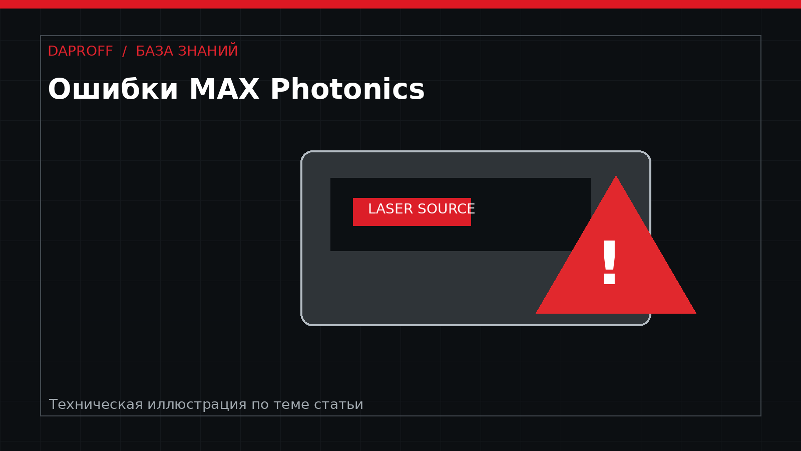 Ошибки MAX Photonics: диагностика лазерного источника